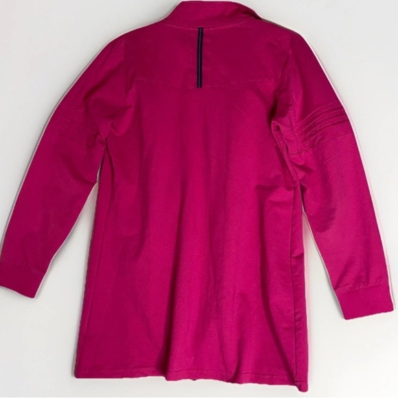 Adidas Track Jacket XL Pink White Full Zip Pockets Activewear Walking Running - Picture 2 of 10